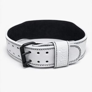 Aesthreadics White Leather Weightlifting Belt | Gym Strength Training | New